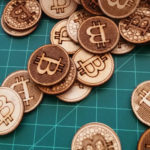 wooden bitcoins